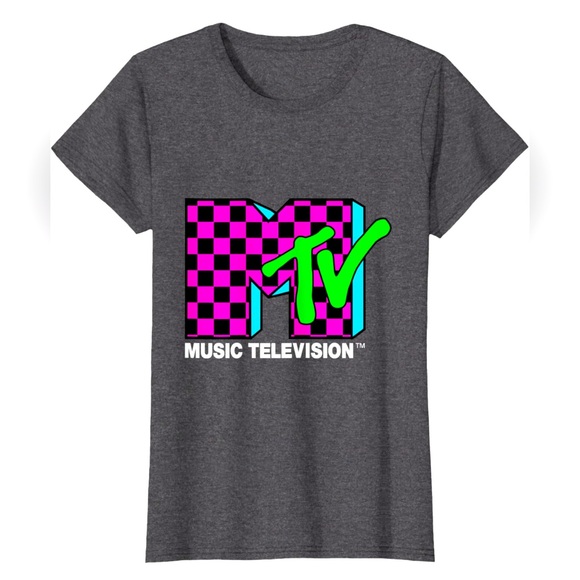 Retro MTV Brand T-Shirt Fitted 80s 90s Theme Party Size M - Picture 5 of 6